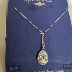 Swarovski crystals necklace teardrop gem ‎ New